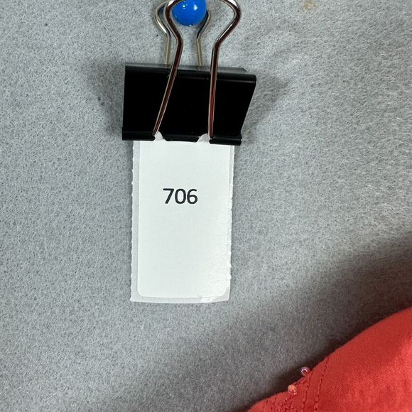 CJ Banks Womens Button Up Top Orange Solid  Plus Size 1X Stretch - Picture 10 of 10